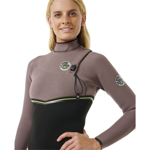 2025 Rip Curl Womens E-Bomb 3/2mm Zip Free Wetsuit 14MWFS - Eggplant